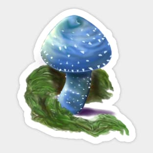 Blue Mushroom Sticker